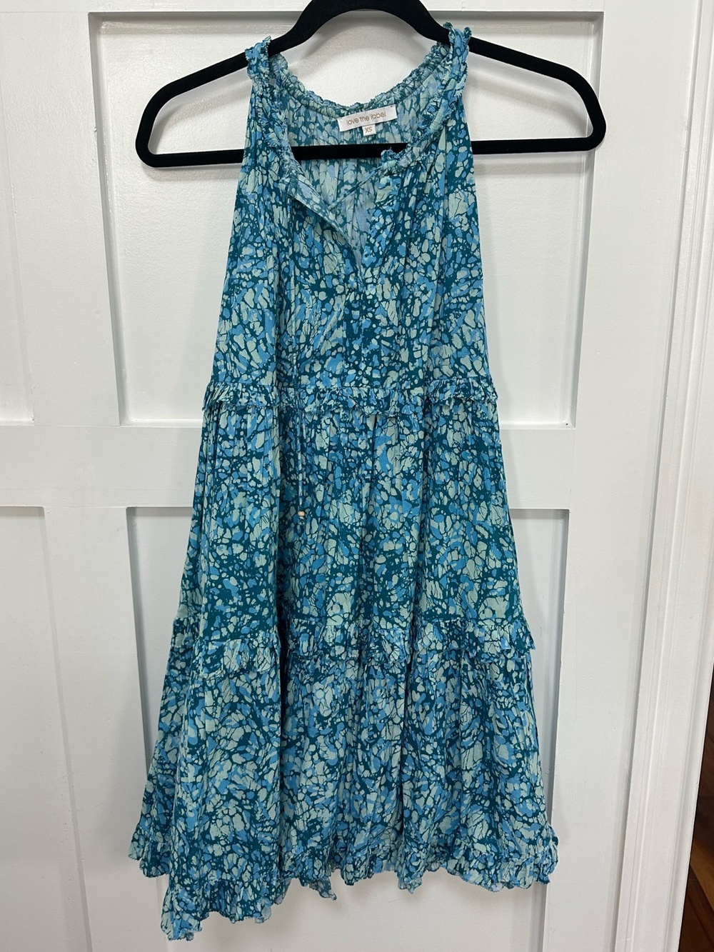 Love the Label Blue Printed Halter Summer Dress